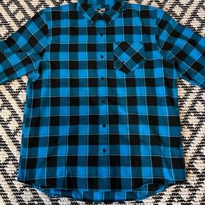 Under Armour blue and black flannel